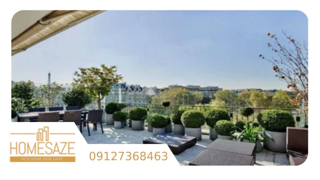 طراحی روف گاردن در سبک مدرن