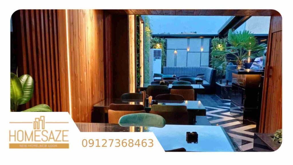 فینیش اجرای روف گاردن با کفسازی سرامیک