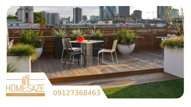 نحوه طراحی روف گاردن کوچک