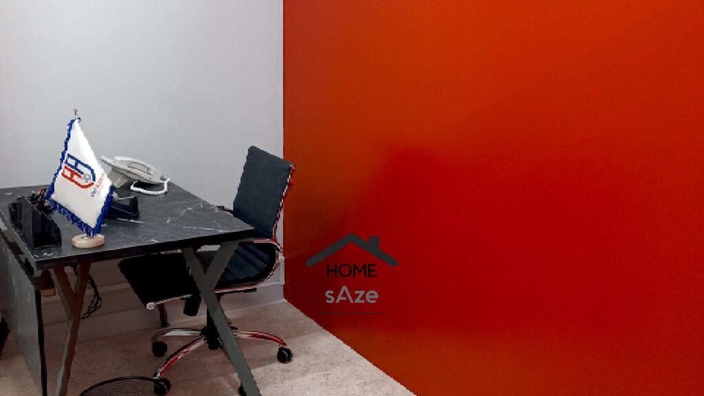 پانل گچی رنگ شده در دفتر کار