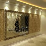 اجرای قاب گچی کاغذ دیواری