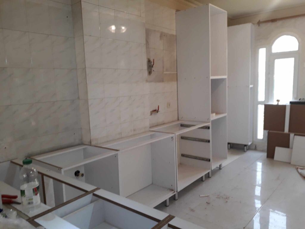 تصاویر حین بازسازی آشپزخانه