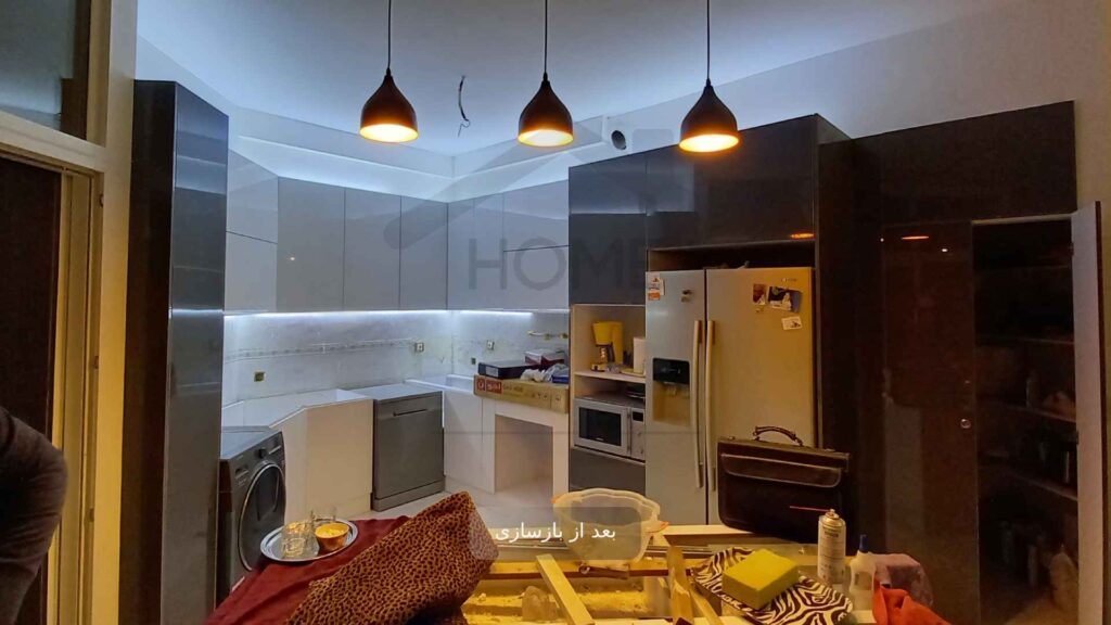 تصویر آشپزخانه بعد از بازسازی