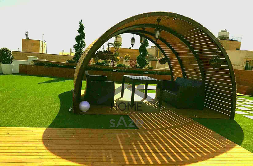 نمونه آلاچیق روف گاردن با طراحی خاص