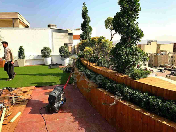 تیم اجرایی هوم سازه در روف گاردن پروژه