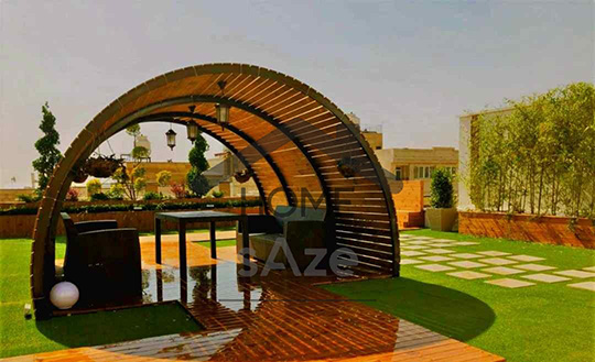 نمونه آلاچیق اجرا شده توسط هوم سازه