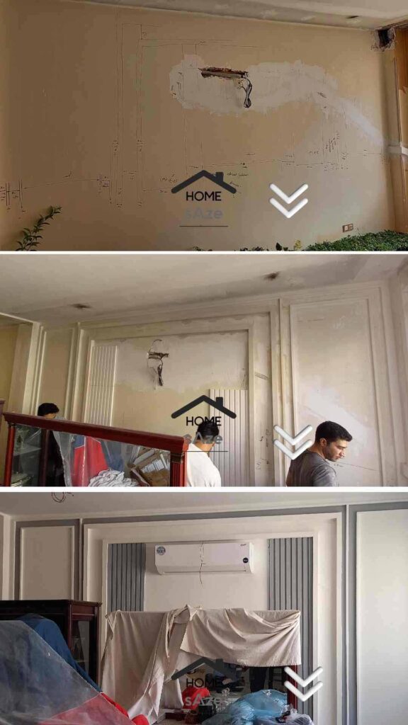 اجرای گچ بری دیوار